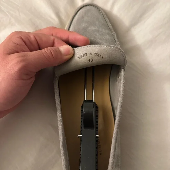 Loro Piana Charcoal Suede Men
